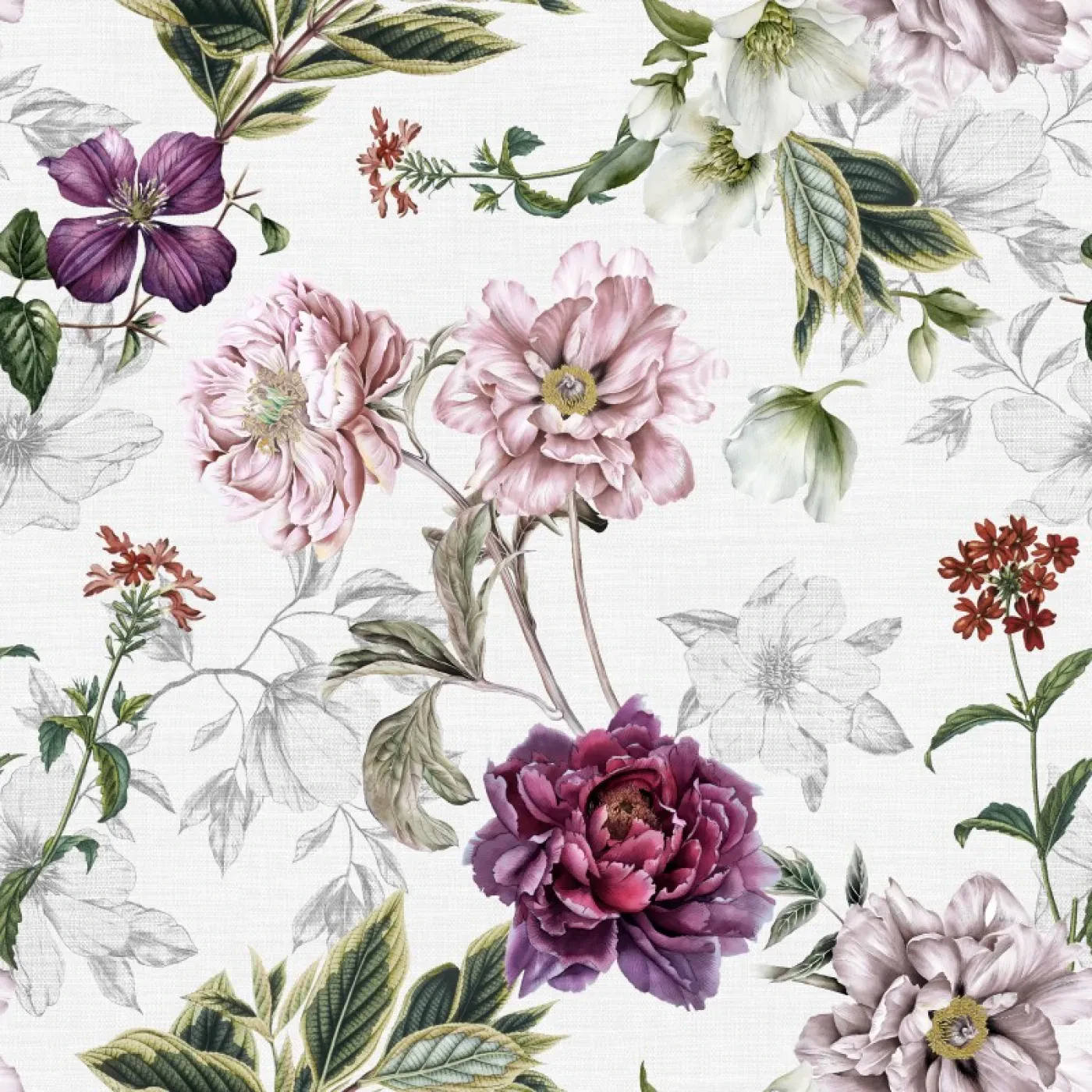 Flowers White 390416/001